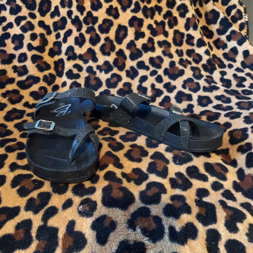 Blue suede shoes sandals size 9.